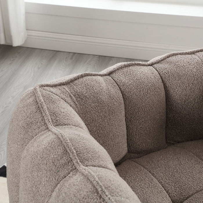 Soft Chenille Bean Bag Chair With High Resilient Foam