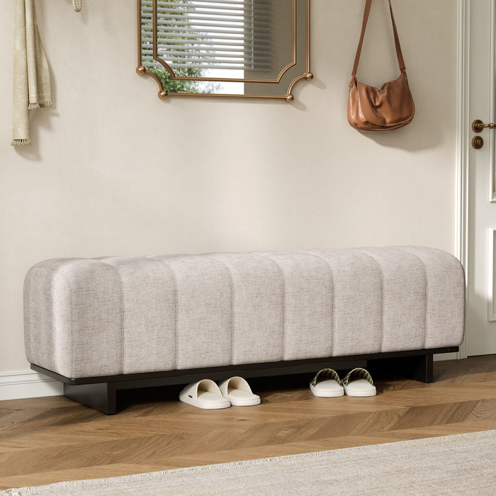 Indoor Dining Bench For Dining Room - Oatmeal