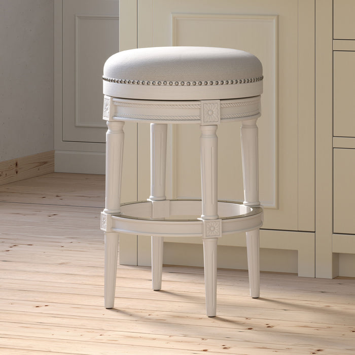 Rustic Elegance Backless Swivel Stool