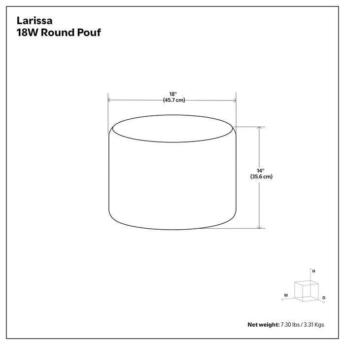Larissa - Handcrafted Round Braided Pouf