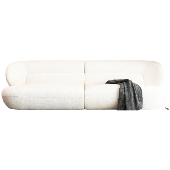 Modern Fashion Yp40116W Circular Curve Design Sofa, 4 Seater For Office & Bedroom - White