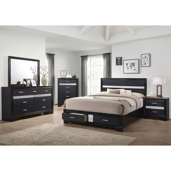Annie - 7 Drawer Dresser With Mirror - Black