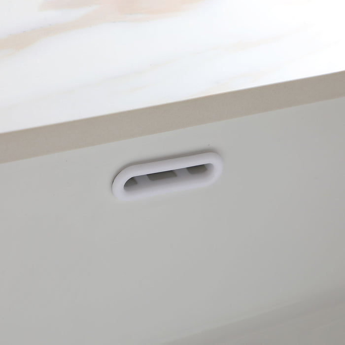 Vanity Top With Undermount Sink And Backsplash, Sintered Stone