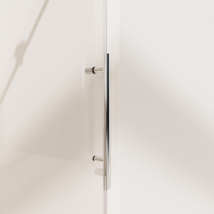 Frameless Single Sliding Soft Close Shower Doors, 5/16" Sgcc Tempered Glass
