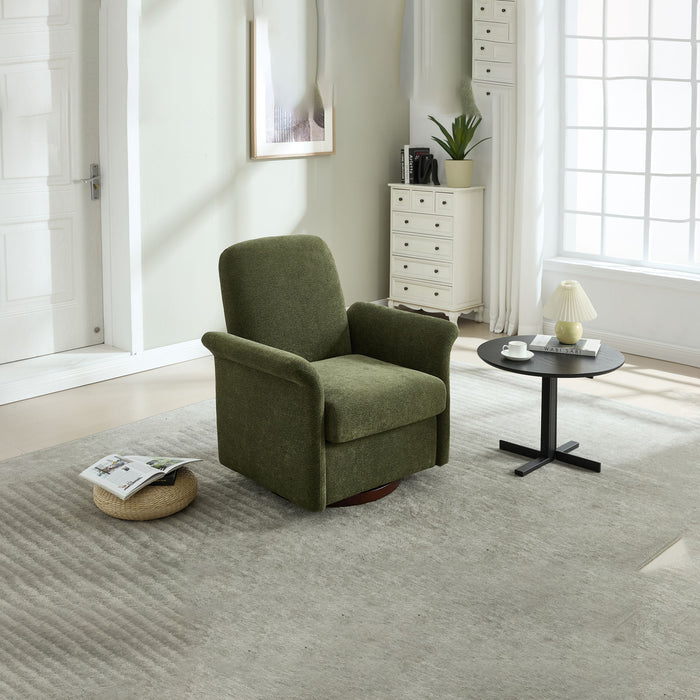 Modern Swivel Barrel Accent Chair With Base