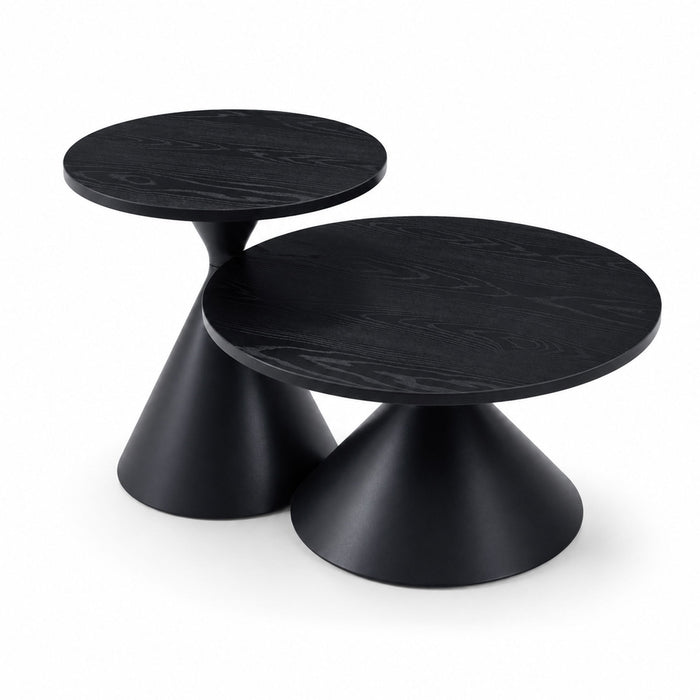 2 Piece Coffee Round Table Set