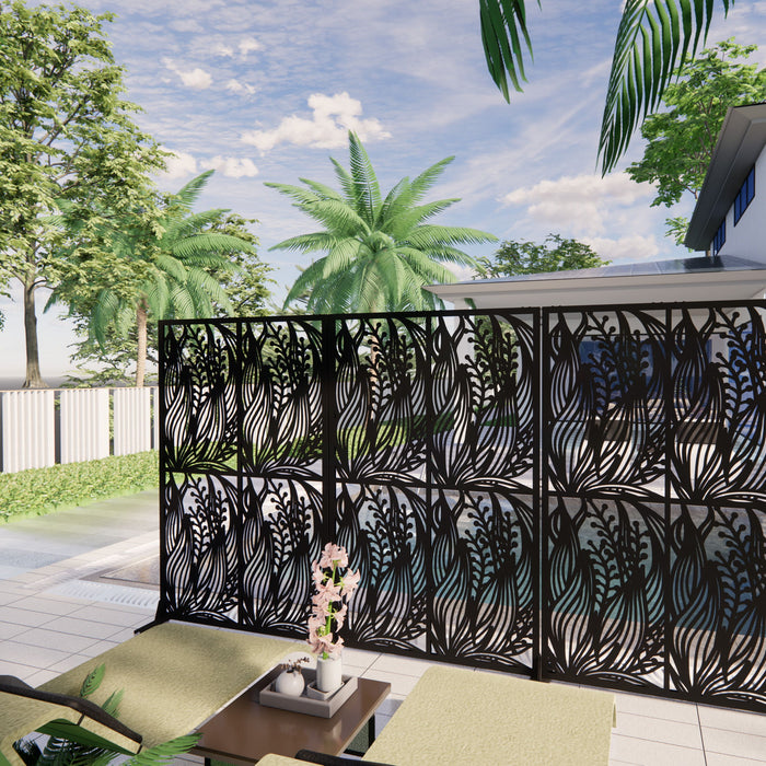 Free Standing Decorative Privacy Screen, Outdoor And Indoor Divider
