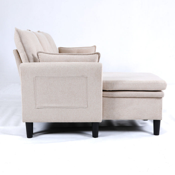 L-Shaped Reversible Chaise Sectional Sofa With Storage