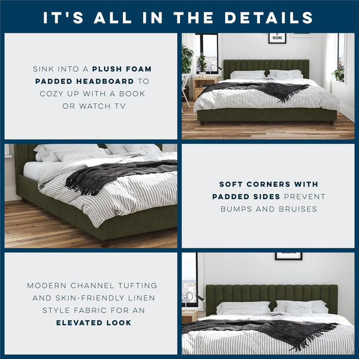 Brittany - King Bed - Green