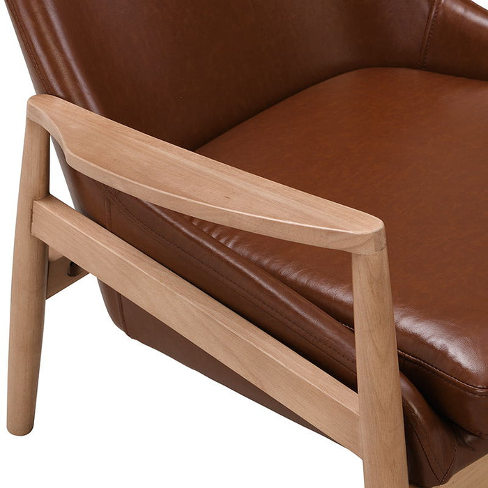 Mid-Century Modern Accent Armchair With High Back