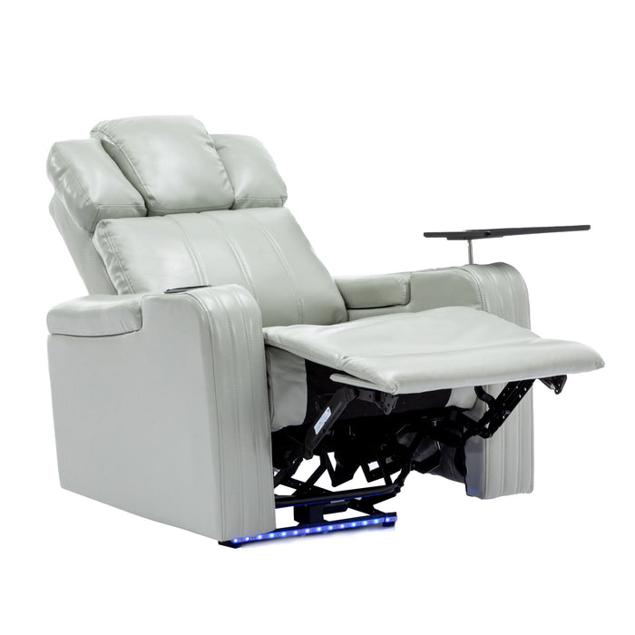 Power Recliner Theater Chair With Cooling Cup Holder, Bluetooth Speaker, LED Lights, USB Ports