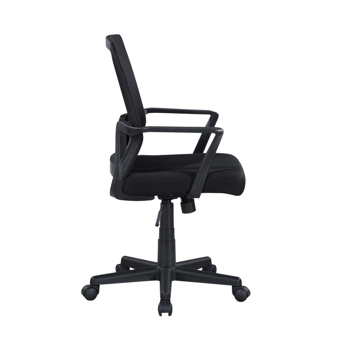Ergonomic Height Adjustable Office Chair With Armrest - Black