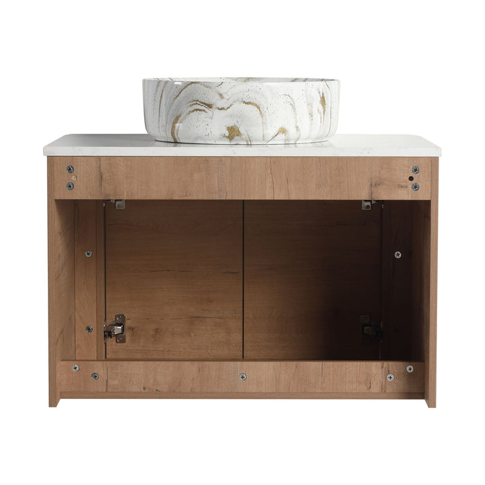 Wall Mounted Bathroom Vanity With Art Sink, 1 Soft Close Door