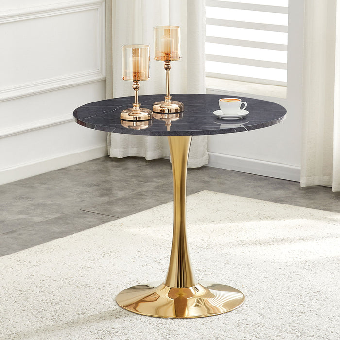 Round Dining Table & Thickened Top For Kitchen