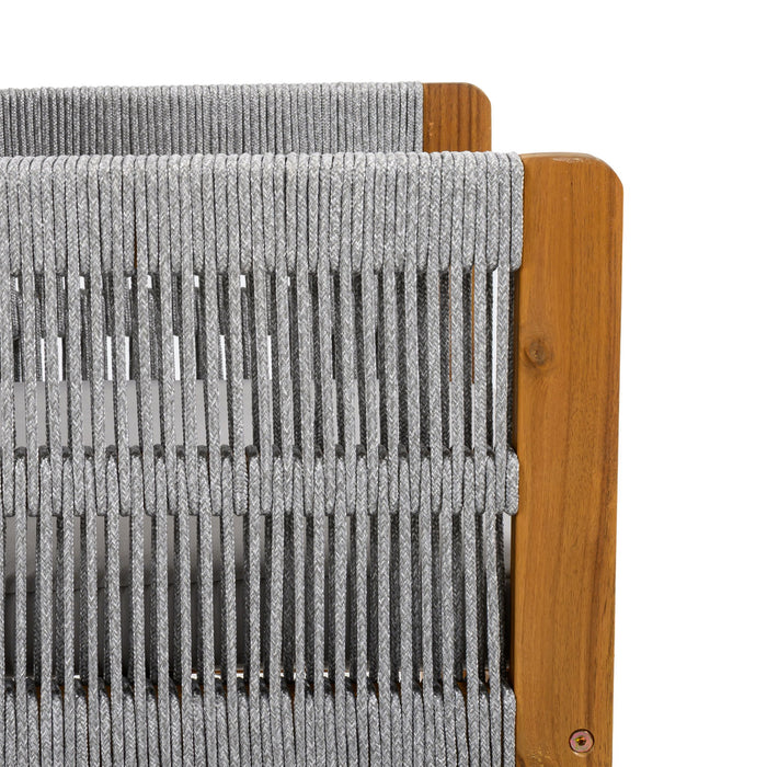 Outdoor Dining Chairs With Rope Handles (Set of 2)