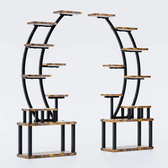 9 Tiered Indoor Plant Stand With 5 Adjustable Grow Lights