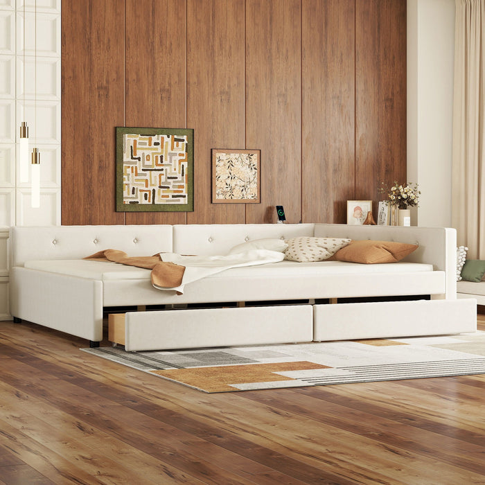 Platform Bed With USB Ports