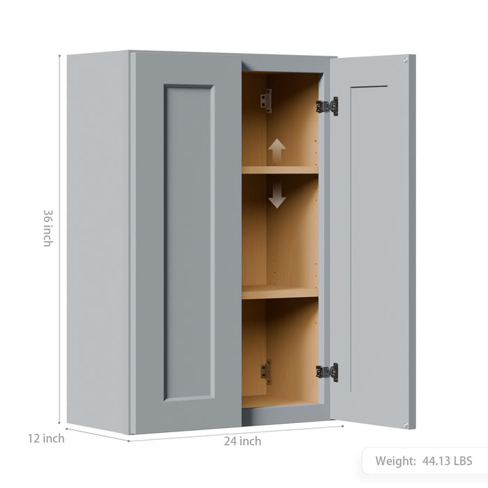 Shaker Wall Cabinet With Soft-Close Doors, Adjustable Shelves