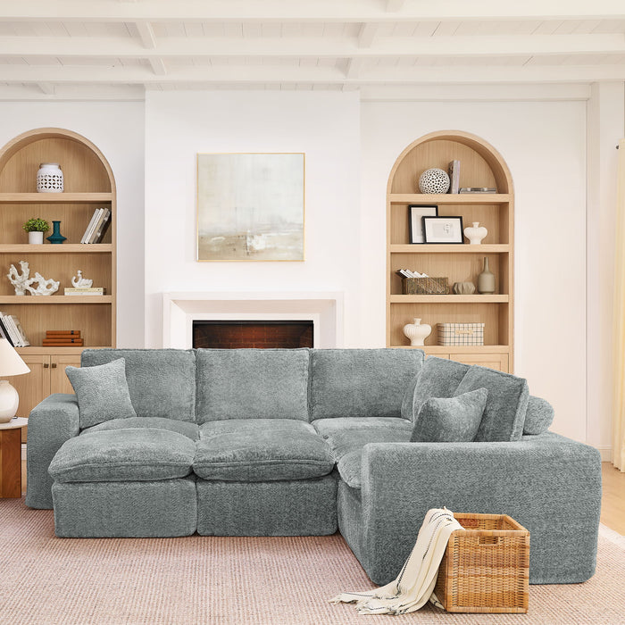 Sectional Sofa With Moveable Ottoman
