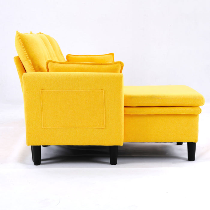 L-Shaped Reversible Chaise Sectional Sofa With Storage