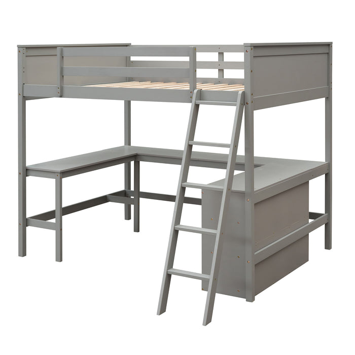 Loft Bed With Shelves With Desk