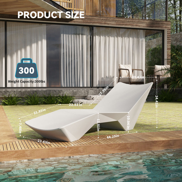 S - Shaped Pool Lounger, Ergonomic Design