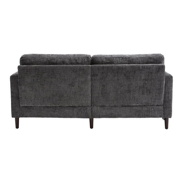 Chenille 2 Seater Sofa With LED Light, USB Charging Port, And Storage Bag