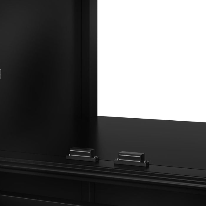 20" Bathroom Vanity With Sink Cabinet With 2 Doors, 2 Drawer, Magnetic Door Stopper, Adjustable Feet, Drop In Sink - Black