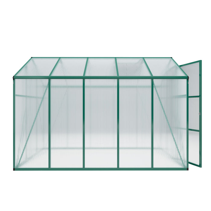 Polycarbonate Walk-In Greenhouse, Raised Base For Outdoor In All Season