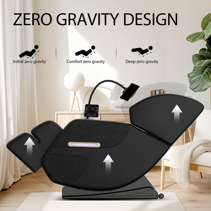 Zero Gravity Massage Chair Recliner, 10 Massage Heads And Full Body Air Pressure - Black