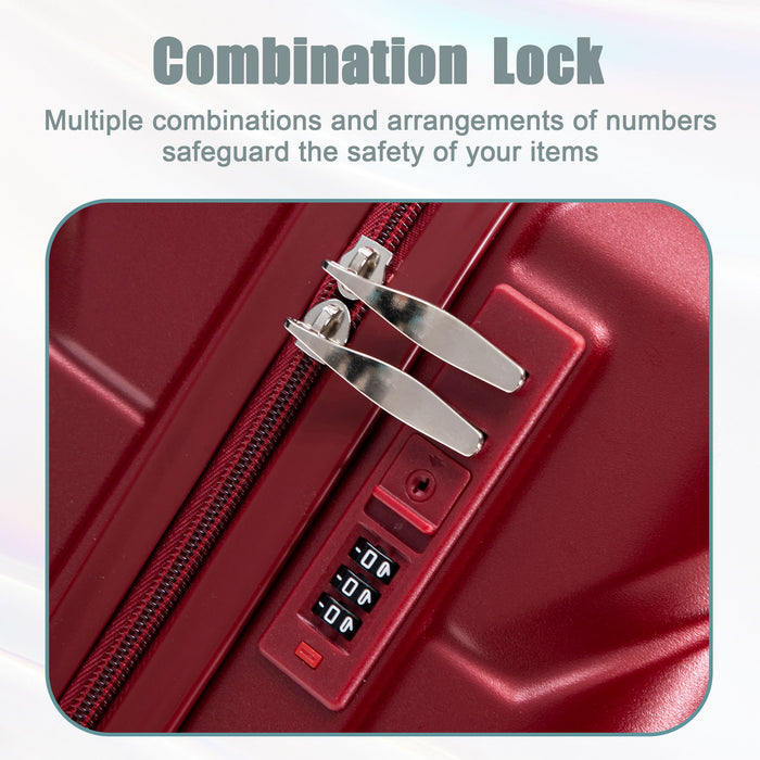 Spinner Luggage Set With Combination Lock