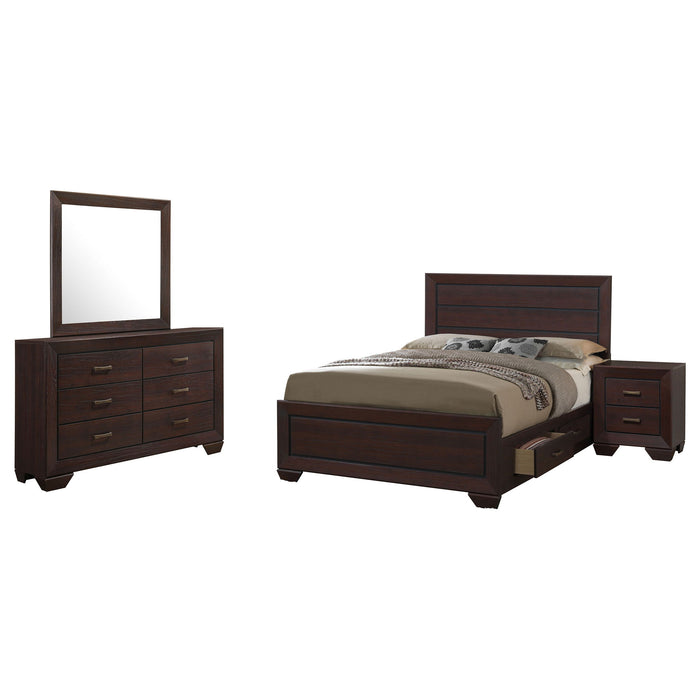 Copper - 4 Piece Eastern King Bedroom Set - Brown