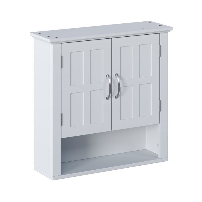 Multi Functional Wall Mounted Cabinet With Adjustable Shelves For Bathroom