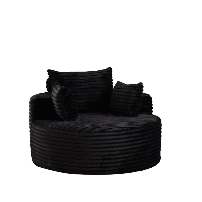 Modern Single Sofa With Backrest Pillow For Living Room
