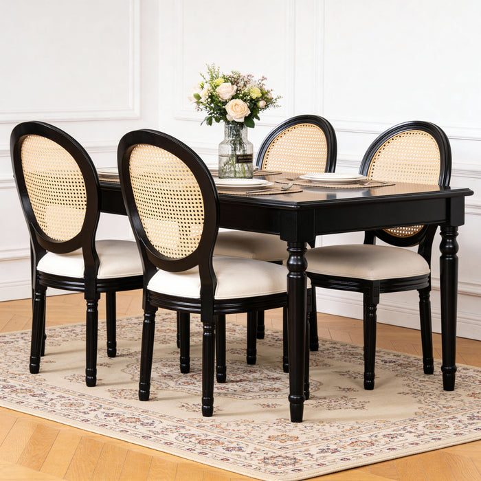 French Country Dining Chairs With Round Back (Set of 2)