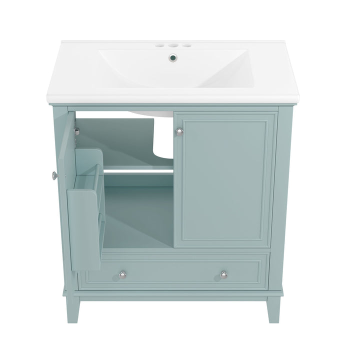 Modern Bathroom Vanity With Sink Combo, Doors And Drawer