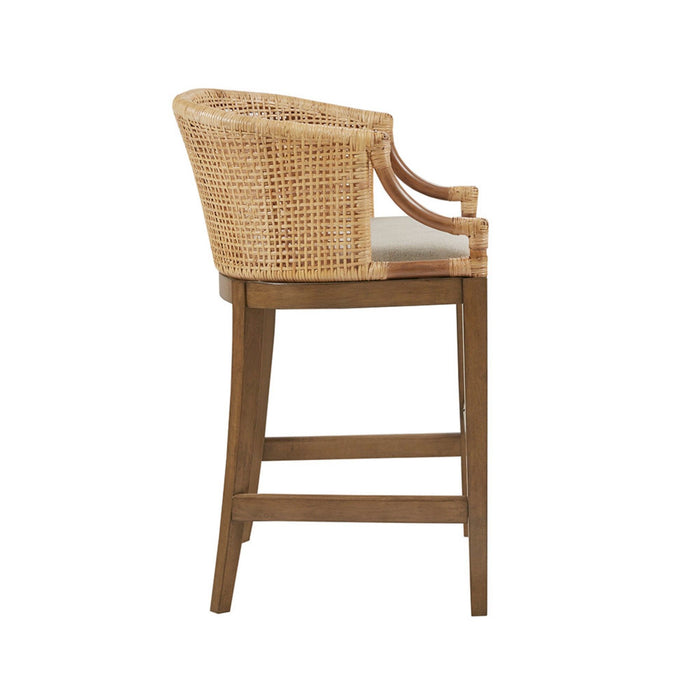 Casual Handcrafted Rattan Counter Stool