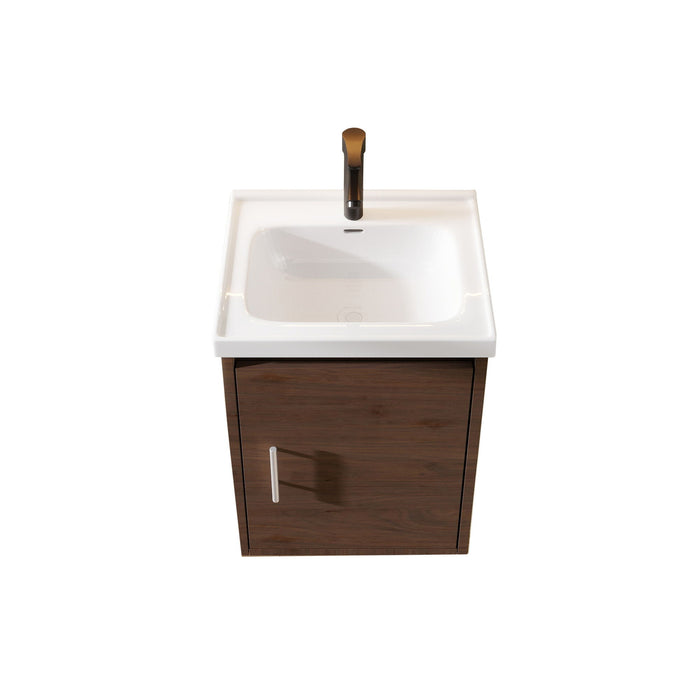 Floating Bathroom Vanity Combo, Wall Mounted Cabinet With Sink & Soft Close Doors For Small Bathrooms