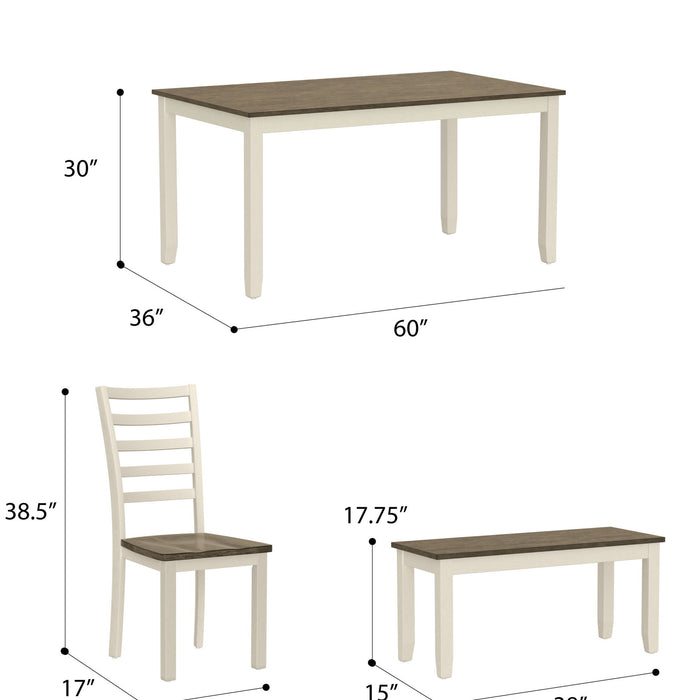 Wichita - 6 Piece Dining Set - Dark Brown
