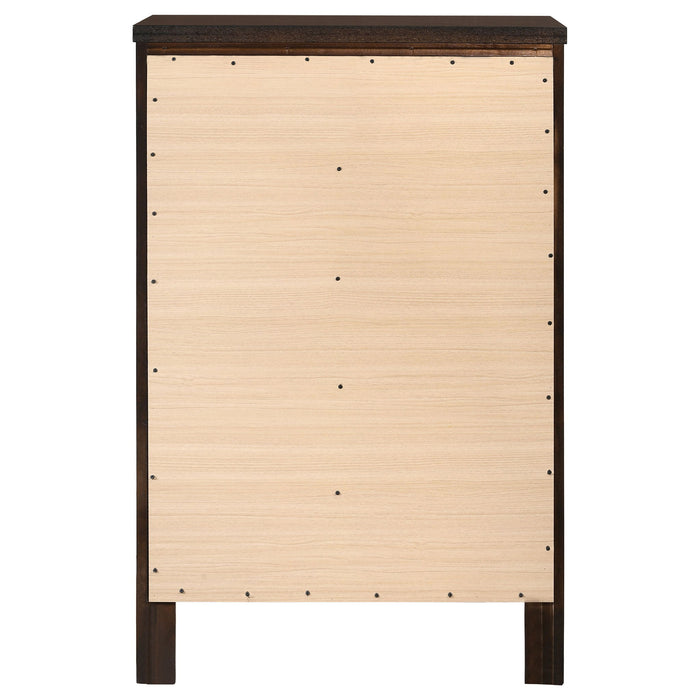 Payton - 5 Drawer - Cappuccino