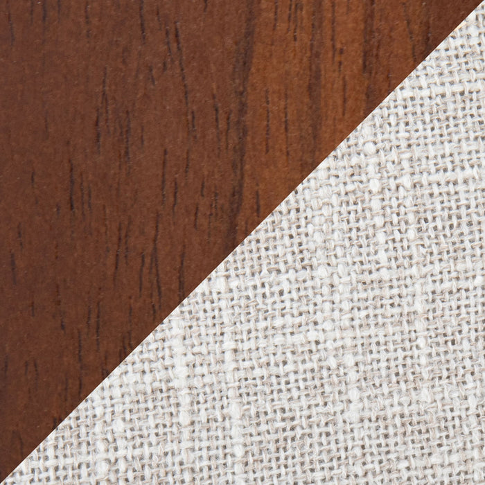 Folia Toriano - 5 Piece Mid-Century Modern Dining Set - Walnut / Beige