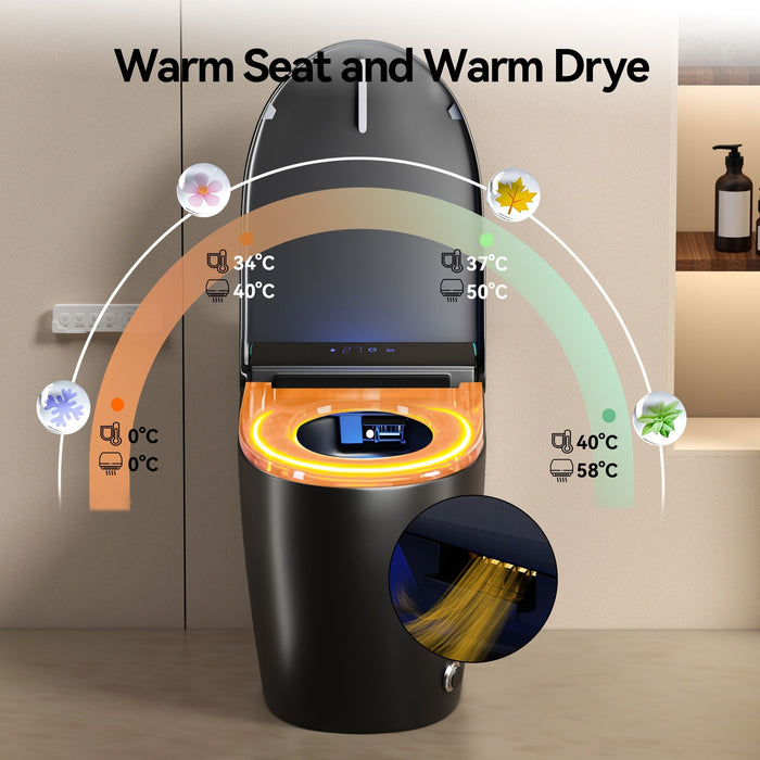 Smart Bidet Toilet With Auto Open / Close Seat
