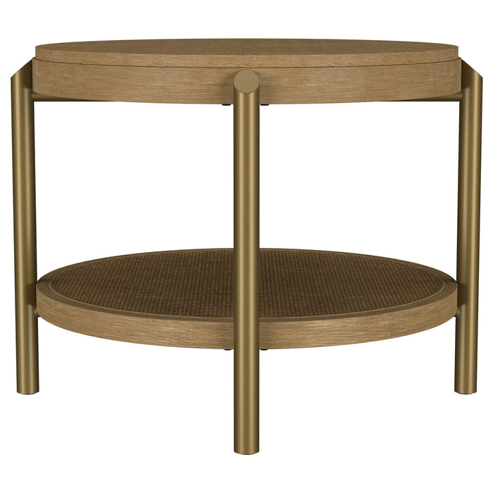 Benson - Round Table With Storage Shelf