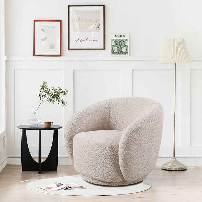 Swivel Accent Upholstered Barrel Chair