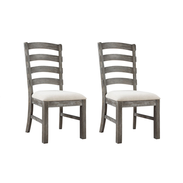 Upholstered Dining Chairs (Set of 2) - Brown - Wood
