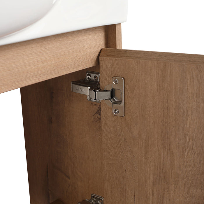 Sleek Design Freestanding Bathroom Vanity With Sink, Soft Close Door