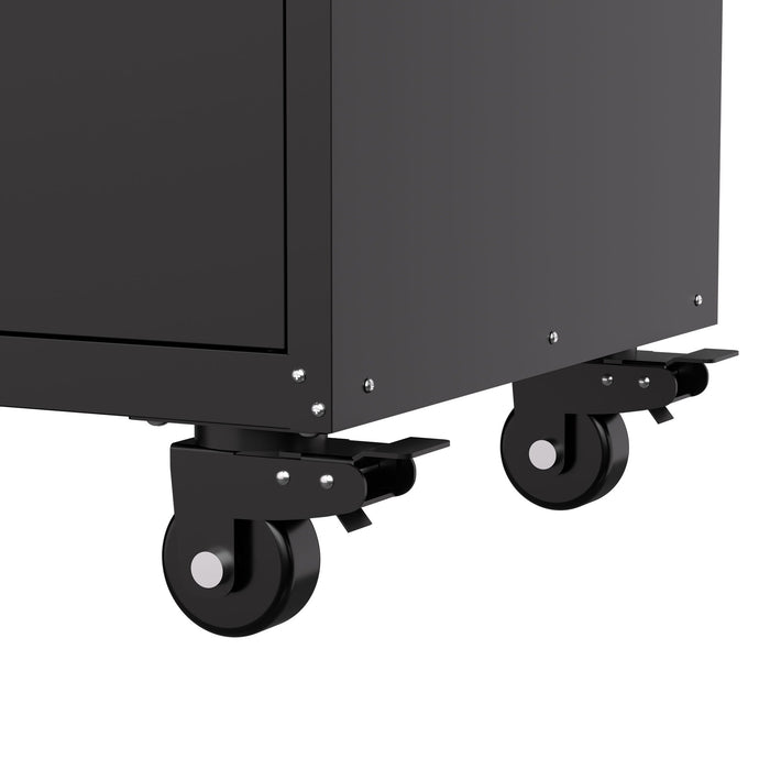 Rolling Tool Cabinet Heavy Duty Garage Storage With Lockable Doors & Drawers