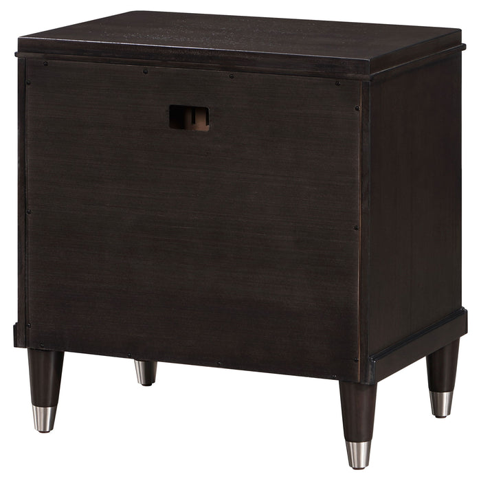 Niguel - 2 Drawer Nightstand With Felt Lined Top Drawer - Brown