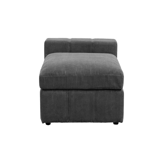 Oversized Modular Sectional Sofa, 7 Piece Reversible With Ottoman - Dark Gray
