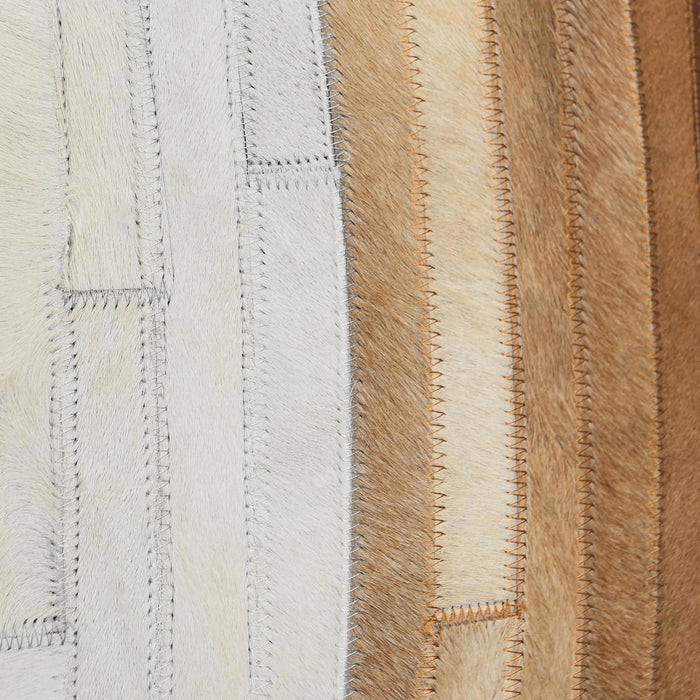 Meru - 20" x 20" Hide Pillow - Tan Multi